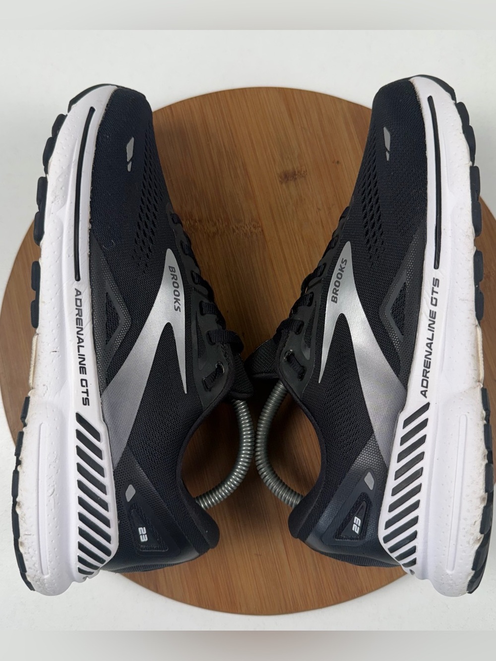 Brooks Adrenaline GTS Black and White Men's Running Shoes - Picture 6 of 10